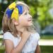 2PCS Oaoleer 8 Jumbo Cheer Bows with Tails, Yellow/Blue - Ideal for Girls Teen Softball Cheerleader Outfits - Buy Online on SooperMarket.com