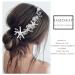 EASEDAILY Starfish Bride Wedding Hair Vine - Silver Flower Headband with Pearls and Crystals for Beach Bridal Hair Accessories - Buy Online on SooperMarket.com
