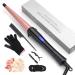Curling Wand 13-25MM Curling Tongs Tapered Curling Iron with Adjustable Temperature Professional Hair Curler with Glove Dual Voltage