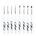 8 pieces gel brush for nails acrylic nail brush UV-gel nail art brush nail art painting drawing brush nailart nail accessories nail design modelage pedicure manicure