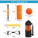 QveeTry 6-in-1 Foam Roller Set - Fascia Roll Massage Roller Rod & Fitness Straps for Yoga & Pilates - 33cm Orange | International Shipping - Buy Online on SooperMarket.com