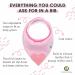 Set of 4 Baby Bandana Teething Bibs with Silicone Teether - Solid Pink Colors - Buy Online on SooperMarket.com