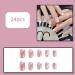 Splicing Flower French Press on Nails with Sequins Charms - Fake Nails for Women | Full Cover Coffin Spring Summer - Buy Online on SooperMarket.com