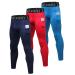 LNJLVI Compression Pants Men's Sports Leggings Breathable Training Pants for Jogging Gym Running M Red/Navy/Blue