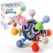 KMMIFF FOOTE BAY Silicone BPA-Frei Greipling dental aid to stimulate and relax soft teeth toys Teether Ball Baby Gift from 3 months blue dark blue