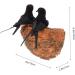Toddmomy Rattan Swallow Nest Bird Statue - Realistic Outdoor Ornament for Garden Decor | Ideal for Bird Lovers - Buy Online on SooperMarket.com