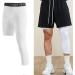 Blaward Men's Compression Legging 3/4 Tights for Basketball Running Gym - White XS - Buy Online on SooperMarket.com