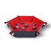 RNK Gaming Folding Hexagon Dice Tray PU Leather and Red Velvet for dice Rolling Games Like DND d&d