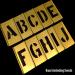 Deezio 1 Brass 46 Pieces Interlocking Stencil Set of Numbers and Letters Kit 1inch(46piece) - Buy Online on SooperMarket.com