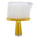 Neck Face Duster Brush Yellow Neck Duster with Electroplated Handle for Hair Cutting Skin Friendly Soft Bristles Brush for Removing Loose Hair Barber Cleaning Brush for Salon Home
