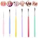 WLLHYF 6Pcs Nail Art Brushes Set - Design Tools for Gel Nail Polish, Carved Brush, Liner Brush, Dotting Pen - Ideal for Home Salon DIY Manicure - Buy Online on SooperMarket.com