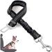 LauCentral Dog Seat Belts for Car Headrest Restraint Puppy Safety Adjustable Dog Car Seatbelts and Strong Leash Leads Accessories for Dogs Cats Pets Black