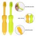 CLdy Baby Biting Toys - BPA-Free Silicone Teething Rings & Toothbrushes for Babies 3+ Months - Stimulate & Massage Gums (Yellow-Green 2 Pieces) - Buy Online on SooperMarket.com