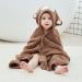 Gneliwm Baby Hooded Bath Towel Swaddle Wrap Blanket Bathrobe Ultra Soft Absorbent Coral Velvet Poncho Shower Towel for Newborn Infant Toddler (Brown Monkey) - Buy Online on SooperMarket.com