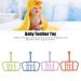 4pcs Football Grid Silicone Baby Teether Chew Toys - Easy Grip Infant Gift for Kids - Buy Online on SooperMarket.com