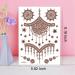 Brown Indian Style Henna Temporary Tattoos for Women - Waterproof Exquisite Designs for Body, Face, Arm Decor - 6 Sheets - Buy Online on SooperMarket.com