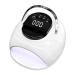 ANGNYA Nail Lamp 168W UV Light with 4 Timer Setting UV Nail lamp Large Space with Automatic Sensor Portable Handle Professional Nail Dryer for Nail Art White