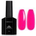 TOMICCA Gel Nail Polish 15ML Neon Pink Soak Off Gel Nail Polish Long Lasting High Glossy Bright Pink Gel Polish Chip Resistant Nail Art Manicure Salon DIY at Home(Requires Drying Under UV LED Lamp) E-hot pink
