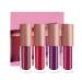 WeixinBuy 4 colors/set matt metallic lip gloss glitter shimmer flip lip gloss set waterproof diamonds pearl liquid Lipstick kit.