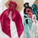 Hair Scarf Scrunchies Bow Scrunchies for Hair Chiffon Floral Scarf BowPonytail Holder for Women Girls (liangA) - Buy Online on SooperMarket.com