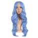 MapofBeauty 24 Inch/60cm Charming Synthetic Long Wavy Side Bangs Women Party Anime Cosplay Wig (Periwinkle) Periwinkle Purple