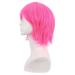 MapofBeauty Neon Pink Short Straight Fiber Wig - 12 Inch Side Bangs Cosplay Wig for Stunning Looks - Buy Online on SooperMarket.com