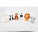 Personalised Animals Cake Toppers Set Edible Panda Lion Zebra Elephant Giraffe Monkey Decorations with an Edible Glue Set of 5 - Buy Online on SooperMarket.com