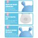 Silicone Mushroom Teether Toy for Babies 0-24 Months - Cyan | Soft Infant Sensory Chew Toy with Ring for Gums Grasping and Sucking - Buy Online on SooperMarket.com