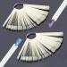 Hedmedum 100 PCS False Nail Art Tips Nail Display Sticks Polish Gel Salon Display with Metal Split Ring Colour Swatch Sticks Gel Polish Practice Tools(White) WhiteWhite