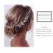 EASEDAILY Silver Leaf Flower Bride Wedding Hair Vine with Pearl Accents - 15.7inch Headpiece for Women and Girls - Buy Online on SooperMarket.com