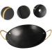 Alipis 1pc Pot Skillet with Lid Cooking Seafoodpot Eggs Frying Pan Double Ear Pan Dog Cookie Shapes Ramen Bowls Cast Iron Pan Mini Pan Camping Heating Pot Stainless Steel Black 30X25X9CM - Buy Online on SooperMarket.com