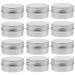 Cratone jacks empty doses 30ml aluminum crucible with screw cap for lip balm lip gloss lotion cream masks mini candles cosmetics nail art silver 12 pieces