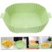 Cabilock Air Fryer Pan Air Fryer Silicone Liner Non-Stick Silicone Pot Reusable Square Cooking Pot Green 24X19.5X5CM - Buy Online on SooperMarket.com
