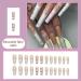 Runrayay Long Artificial Nails - Press-On Acrylic Tips in White Pink & Nude | Ballet-French Style with Nail Stones for Women & Girls - Buy Online on SooperMarket.com