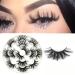 7 Pairs Cruelty-free Dramatic Long Handmade Wispy Fluffy Hair False Eyelashes 8D Mink Hair 25mm Lash Eye Lash Extension(001)