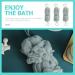 Buy Cabilock 6 pcs Exfoliating Body Scrubbers - Long Bath Ball & Back Washer for a Spa-Quality Shower Cleanse | International Shipping Available - Buy Online on SooperMarket.com