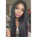 Shop Long Straight Hair Wigs for Ladies - High Temperature Fiber Bangs Black & Light Brown - Buy Online on SooperMarket.com