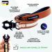 Teamwalk Premium Dog Leash - Soft Upholstery Robust Buckle & Reflective Stripes - Rust Red (130cm) - International Shipping Available - Buy Online on SooperMarket.com