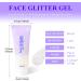 Sularpek 50ml Face Glitter Gel - Hair & Body Sequins Shimmer Liquid Eyeshadow - Mermaid Glitter for Festival Makeup - White - Buy Online on SooperMarket.com