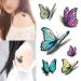 Yesallwas Butterfly Temporary Tattoos for Women - 30 Sheets | Waterproof 3D Fake Tattoos Stickers | Long Lasting and Stylish Butterfly Designs - Buy Online on SooperMarket.com