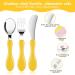 Vicloon 6 PCS Baby Fork and Spoon Set - Stainless Steel Toddler Utensils in Yellow/Pink | Baby Feeding Cutlery for Weaning and Kids - Buy Online on SooperMarket.com