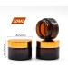 Bakiauli 6-Piece 50ml Amber Glass Cream Cans Empty Cosmetic Containers with Screw Cap for Creams & Lotions - Buy Online on SooperMarket.com