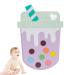 Aznever silicone bite ring |Silicone bite toys for babies-baby bite ring with food-safe silicone light chieletum in cartoon shape protects teeth and gums milk tea C