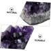 PRETYZOOM Purple Ornament 2pcs Amethyst Cluster Chips Rock Amethyst Gravel Geode Natural Crystal Adornment Irregular Fluorite - Buy Online on SooperMarket.com