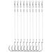 SEAOWL Saltwater Steel Circle Hook Rigs,Octopus Offset Fishing Hooks Leader Wire for Catfish Bass 24pcs 5/0-12-45lb