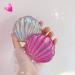 Luxshiny Rosy Seashell Foldable Hand Held Makeup Mirror - Double Sided Compact Portable Mirror - Buy Online on SooperMarket.com