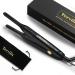 Terviiix Pencil Flat Iron for Edges, Small Flat Irons for Short Hair, 3/10 Inch Small Hair Straightener for Men, Ceramic Mini Flat Iron for Pixie & Beard, 15s Fast Heat up, Dual Voltage, Auto Shut Off Black