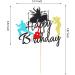 Arthsdite Happy Birthday Band Cake Topper-Drum Set Guitar Singing Cake Topper for Music Theme Birthday Party for Rock Roll Drummer Party Decor - Black Glitter - Buy Online on SooperMarket.com