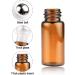 25 Pcs Mini Tiny Essential Oil Glass Roller Bottles - Refillable Aromatherapy Perfume Vials with Metal Rollerball - 2ml Amber Glass Roll On Bottles - Buy Online on SooperMarket.com