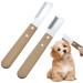 Trimmeters set for dogs and cats with fine and medium tooth: 2-part professional trimmet stainless steel stainless steel knife trim knife care knife fell care comb for dogs and cats